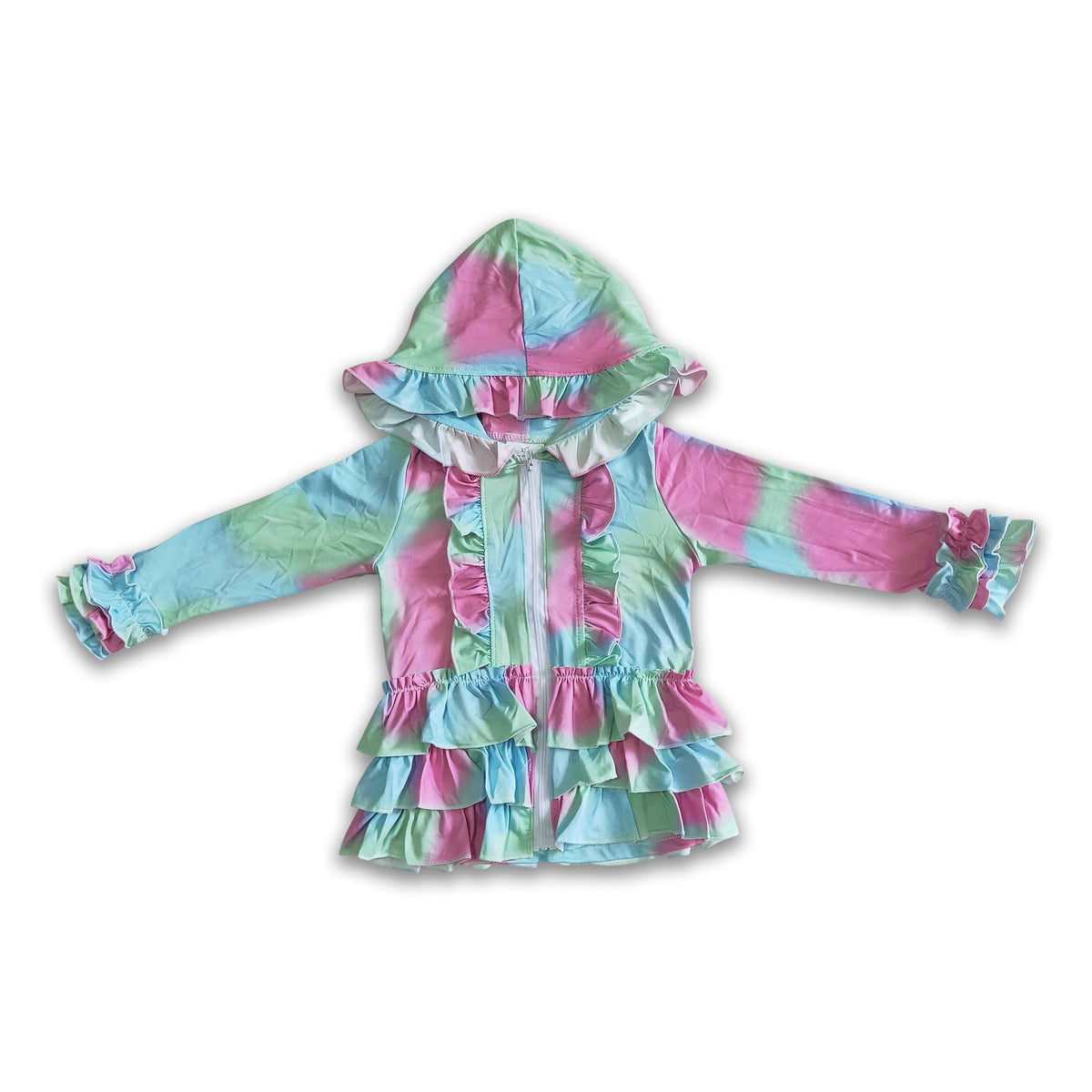 Girl Tie Dye Hoodie Cardigan