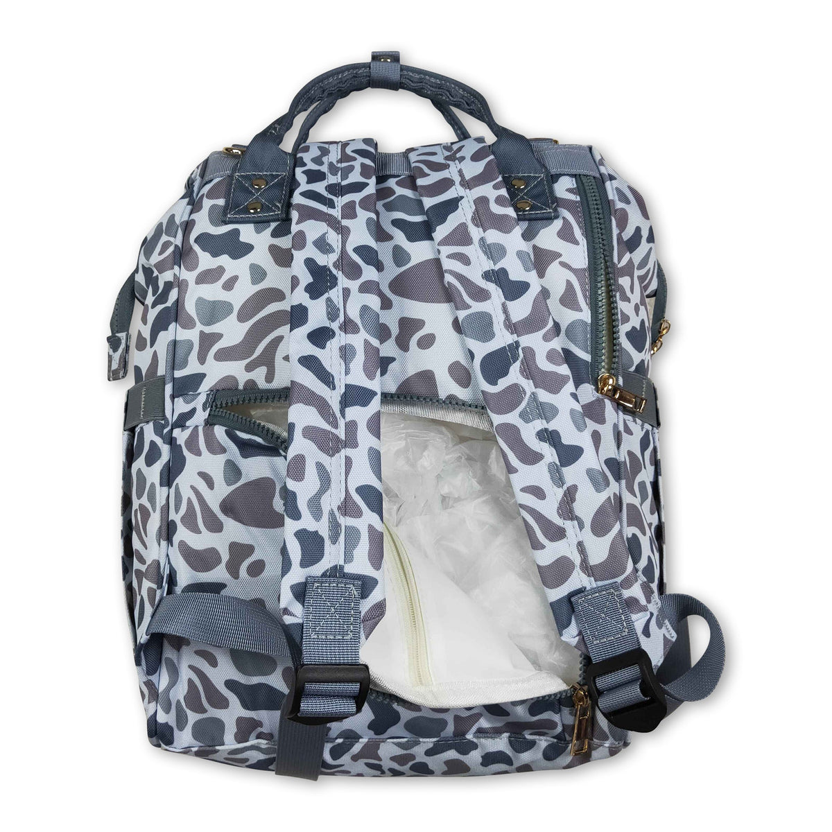 Grey camo hunting baby mommy diaper backpack