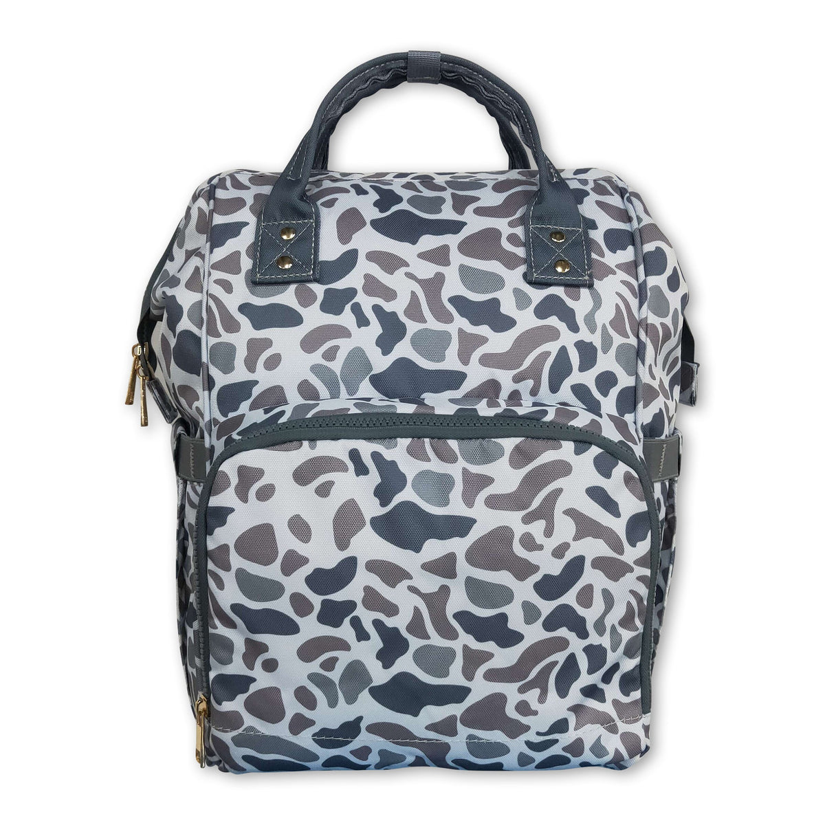Grey camo hunting baby mommy diaper backpack