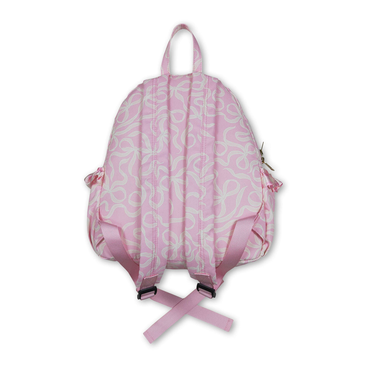 Light pink bow ruffle toddler girls backpack