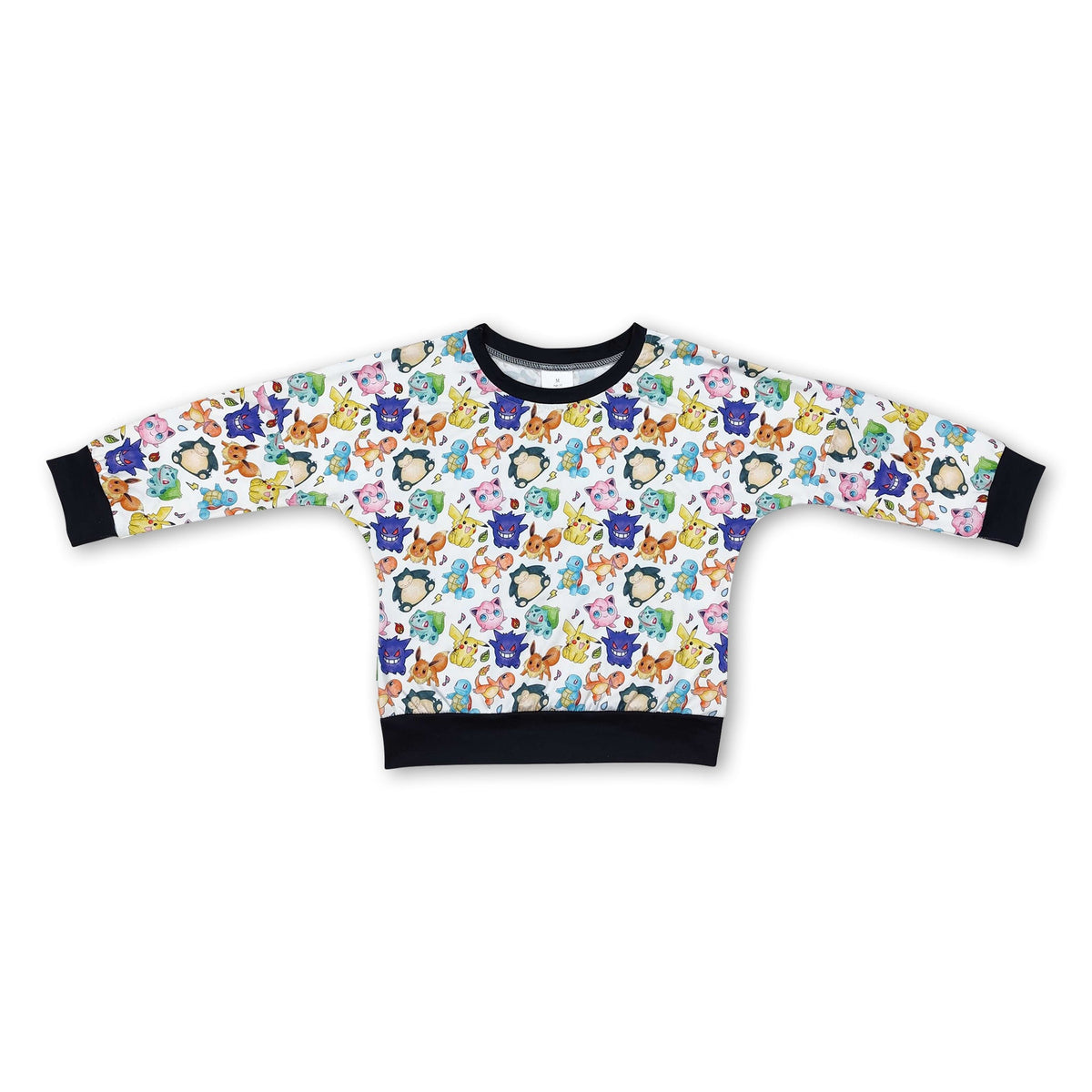 Black long sleeves turtle squirrel kids boys shirt