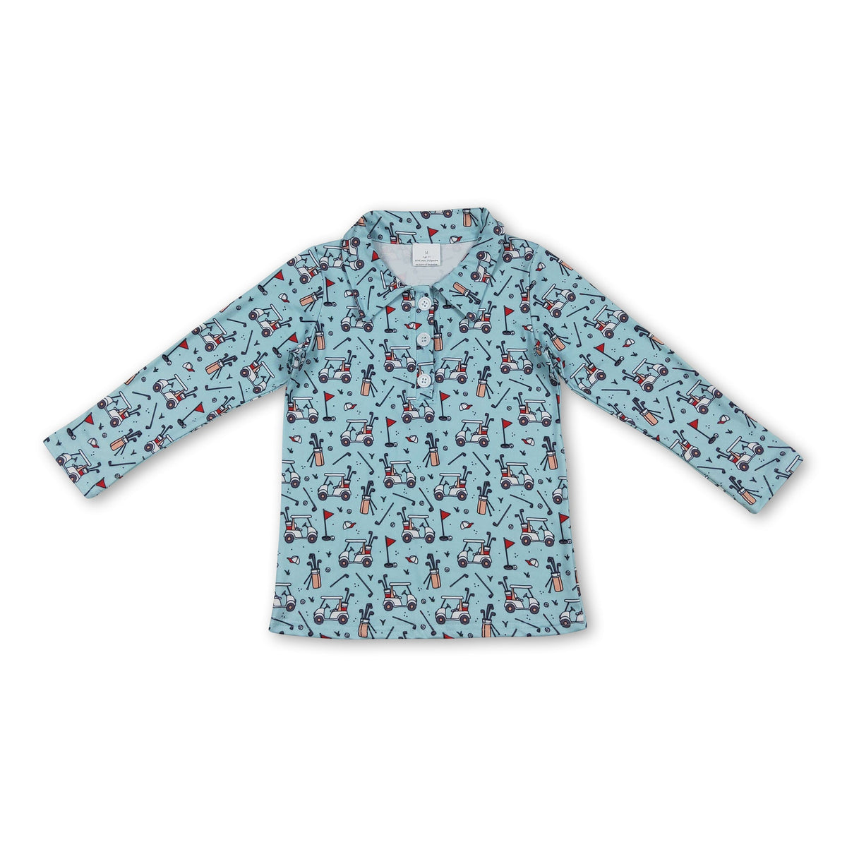 Long sleeves golf kids boys polo shirt