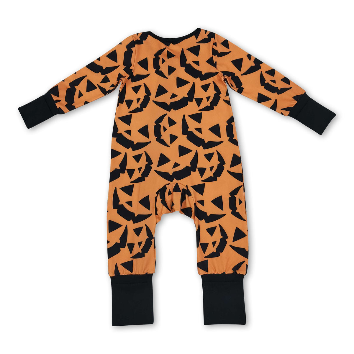 Long sleeves pumpkin baby boy Halloween romper