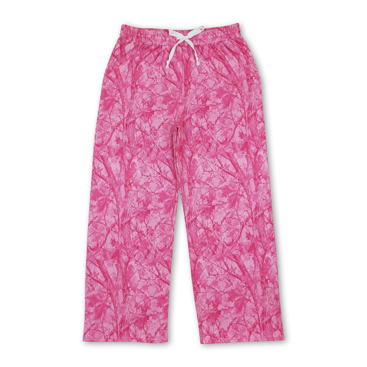 Pink leaves camo adult women fall pants