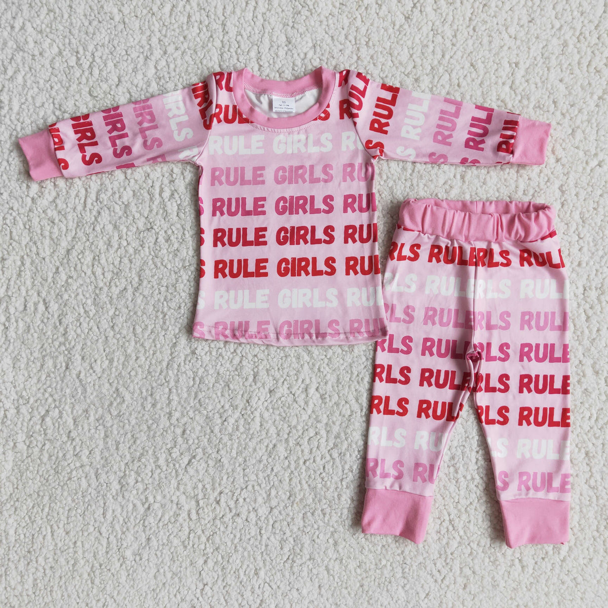 Rule girls baby boutique valentine's day pajamas
