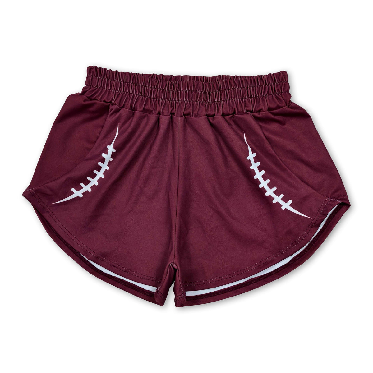 Football elastic waist kids girls team shorts