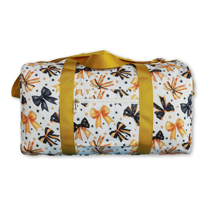 Black orange bow Halloween duffel bags