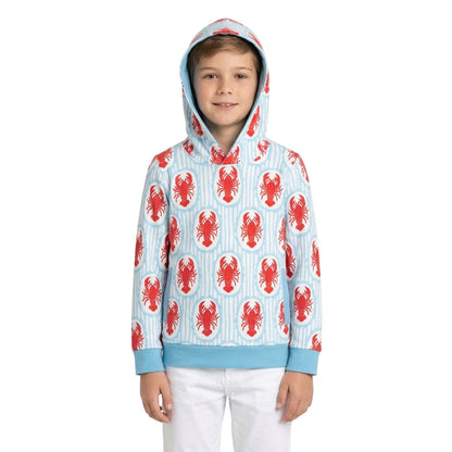 Light blue long sleeves crawfish kids boys hoodie