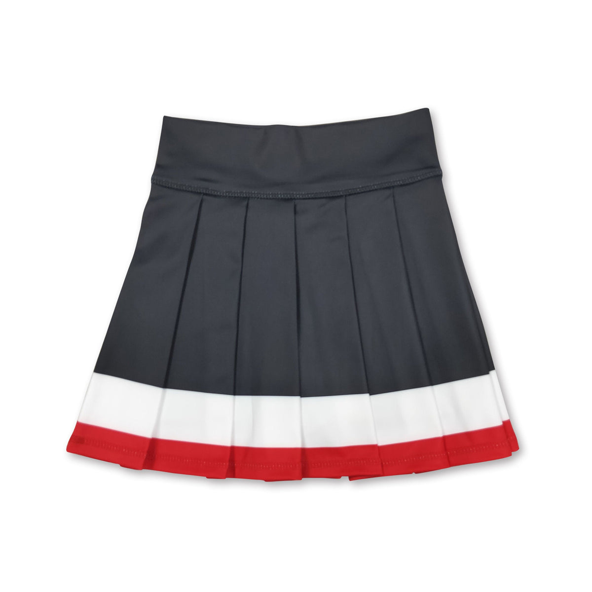 Black white red kids girls team active pleated skirt