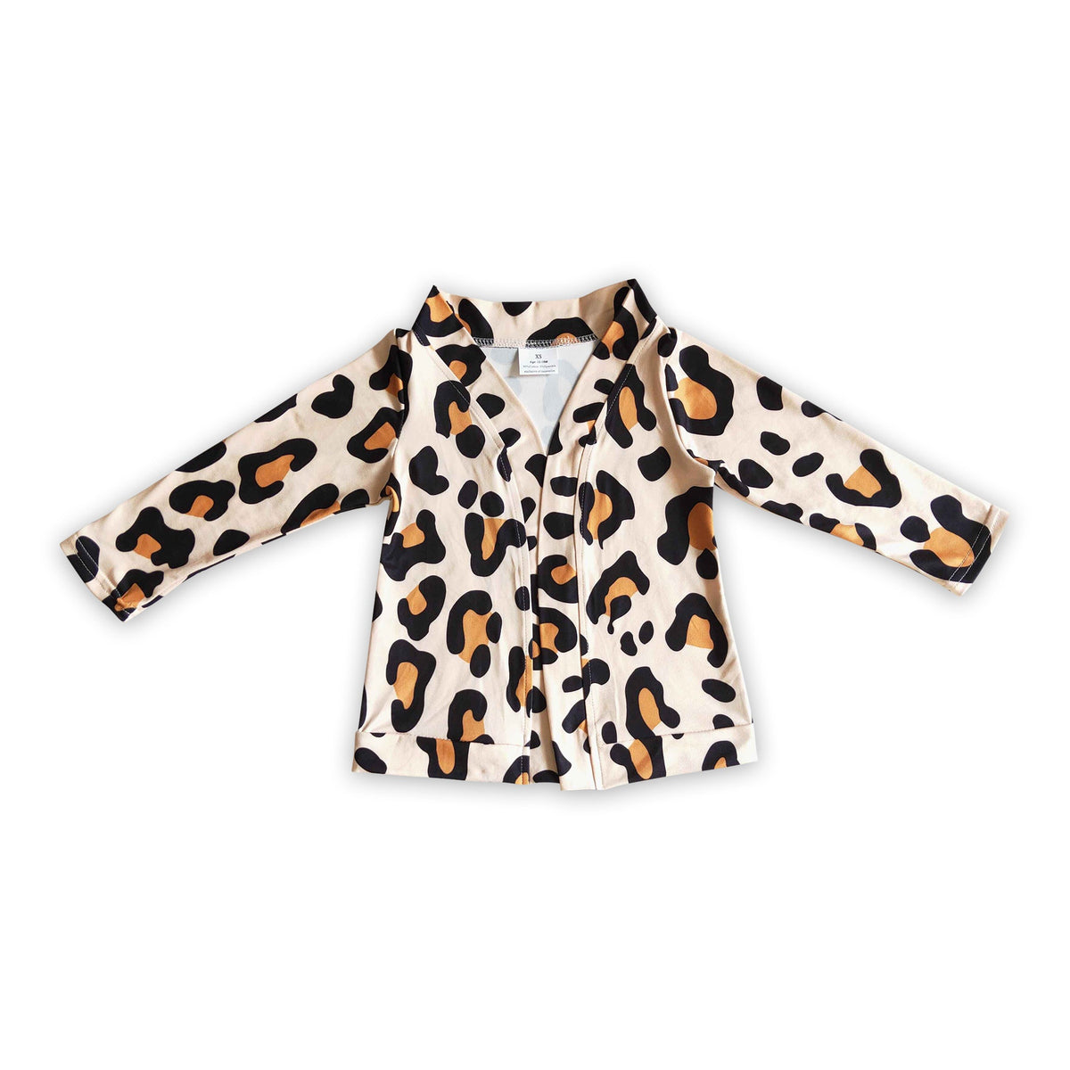 Leopard long sleeves baby girls fall winter cardigan