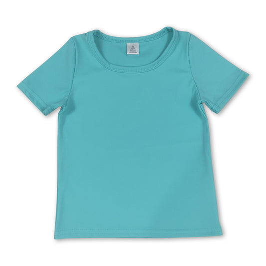 Short sleeves aqua kids girls summer yoga active top