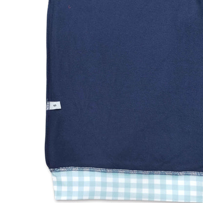 Long sleeves plaid navy adult women sweatshirt