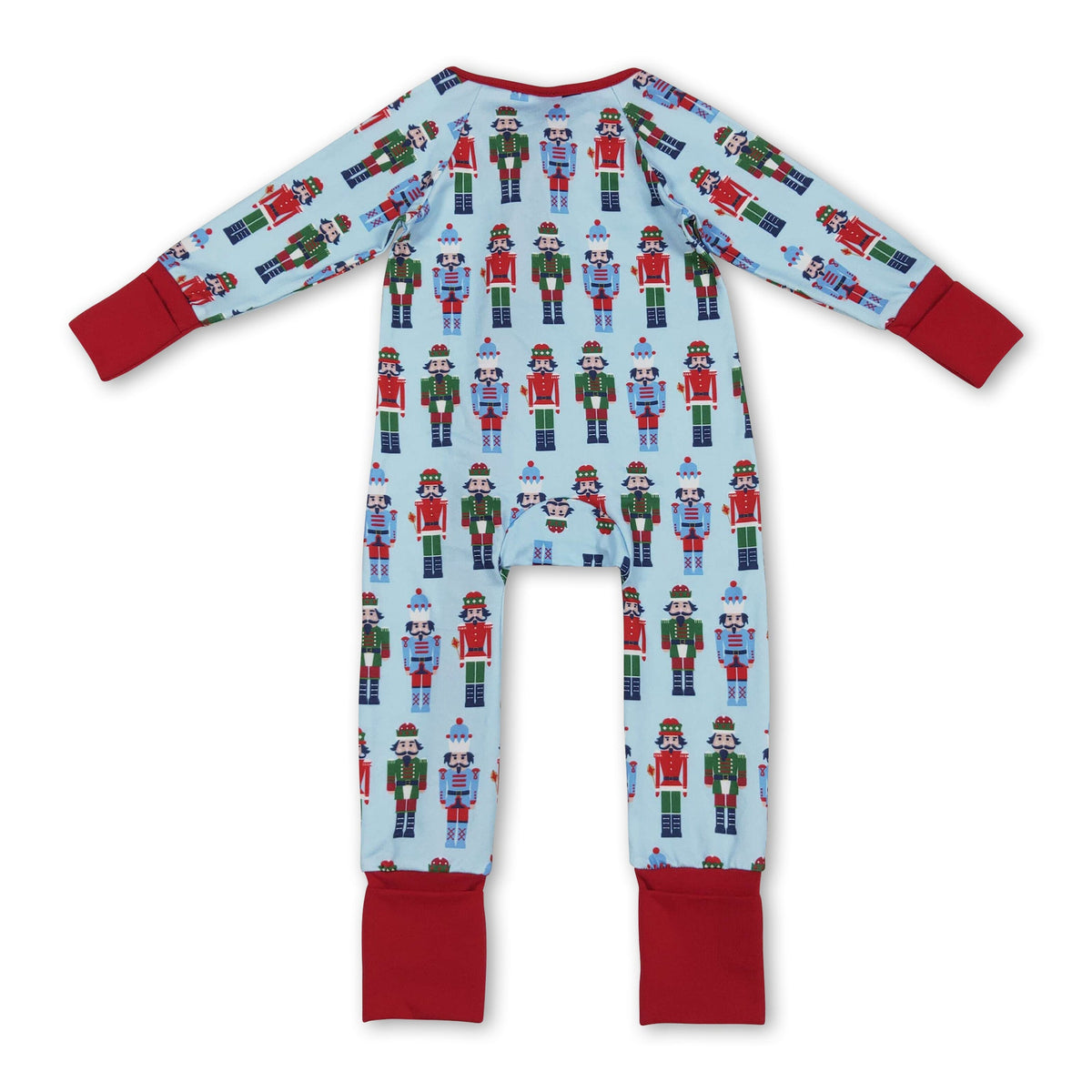 Blue ballet baby boys Christmas zipper romper