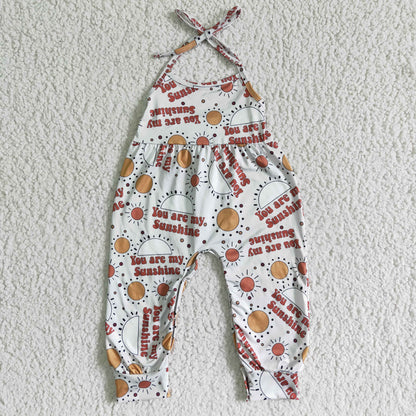 You are my sunshine baby girls jumpsuit