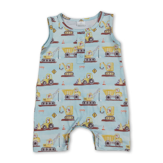 Sleeveless constructions baby boy summer romper