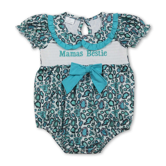 Short sleeves western mamas bestie baby girls romper