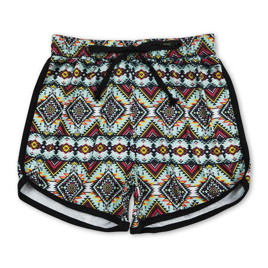 Aztec western adult women summer shorts
