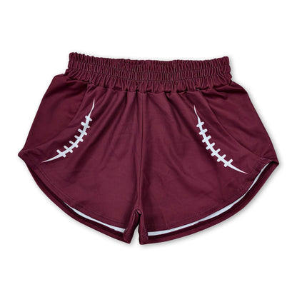Football elastic waist kids girls team shorts